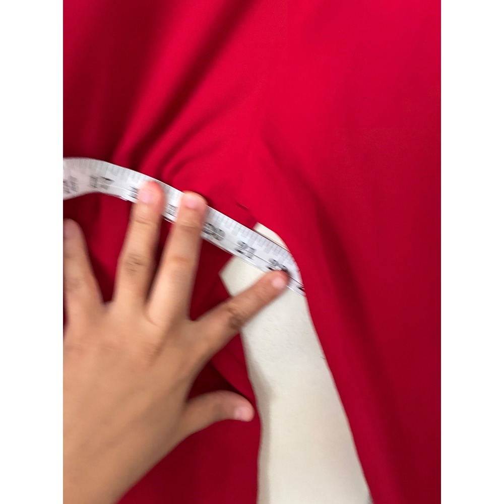 Vintage Sag Harbor Red Button Down Blouse Long Sleeve Notched Collar Size 8 - Picture 7 of 7